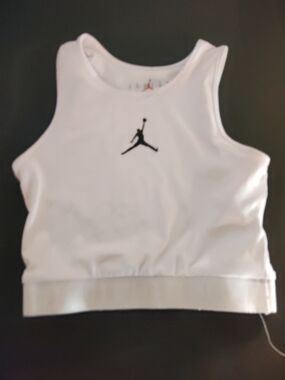 Pink Jordan Crop Sports Tank with Jumpman Logo